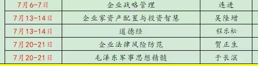 2024北京大学深圳研究院总裁班课程安排7月6-7日 企业战略管理 连进_7月13-14日 企业家资产配置与投资智慧 吴隆增_深圳
