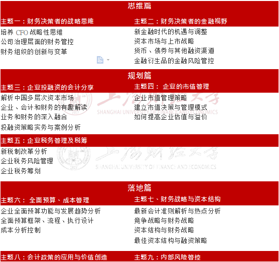 财务总监培训上海财经大学