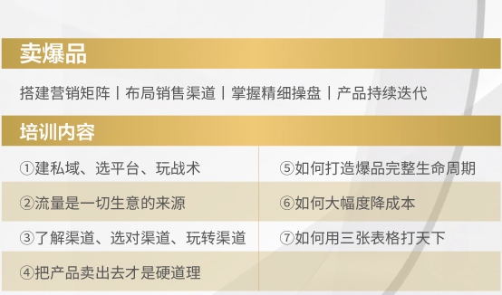 时代华商爆品八步法实训营