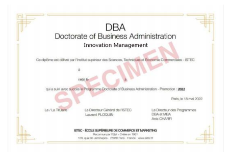 ISTEC法国巴黎高等商学院DBA创新管理博士