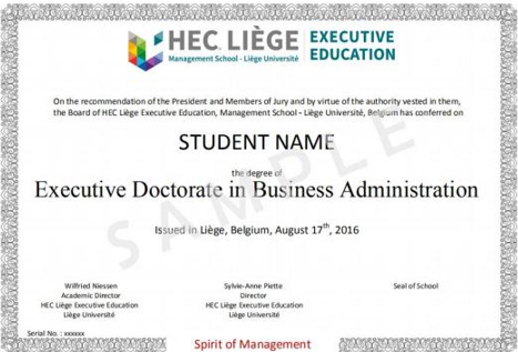 HEC列日高商工商管理金融博士学位班