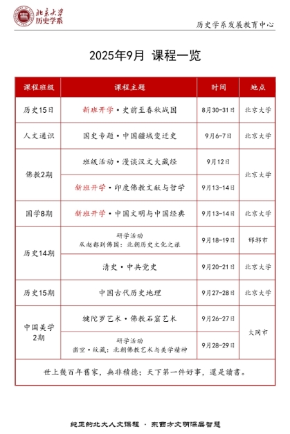 北京大学历史15期 · 中国古代历史地理_9月27-28日