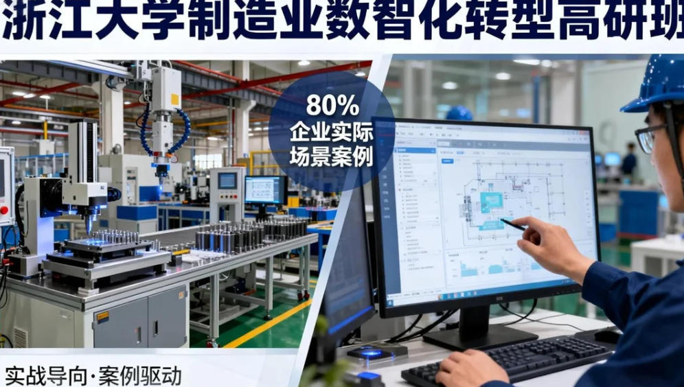 浙江大学制造业数智化转型 (AI 融合)高研班(内容,收费,特色,报名条件介绍)