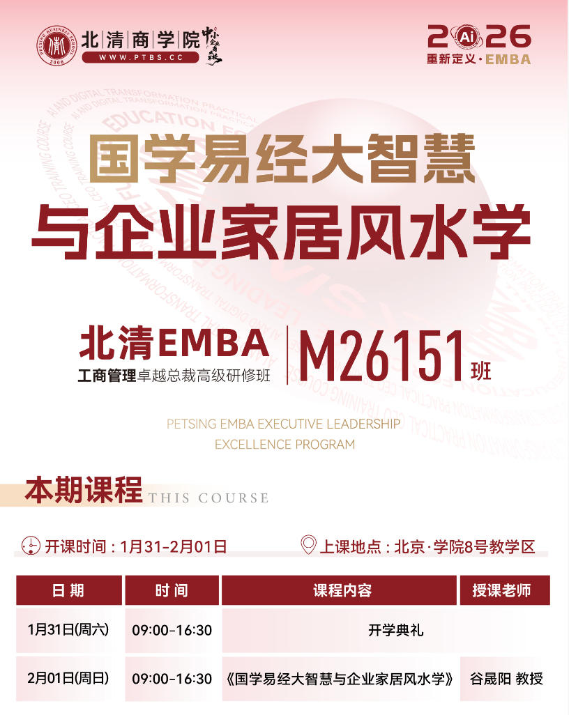 2026年1月31-2月1日国学易经大智慧与企业家居风水学_谷晟阳