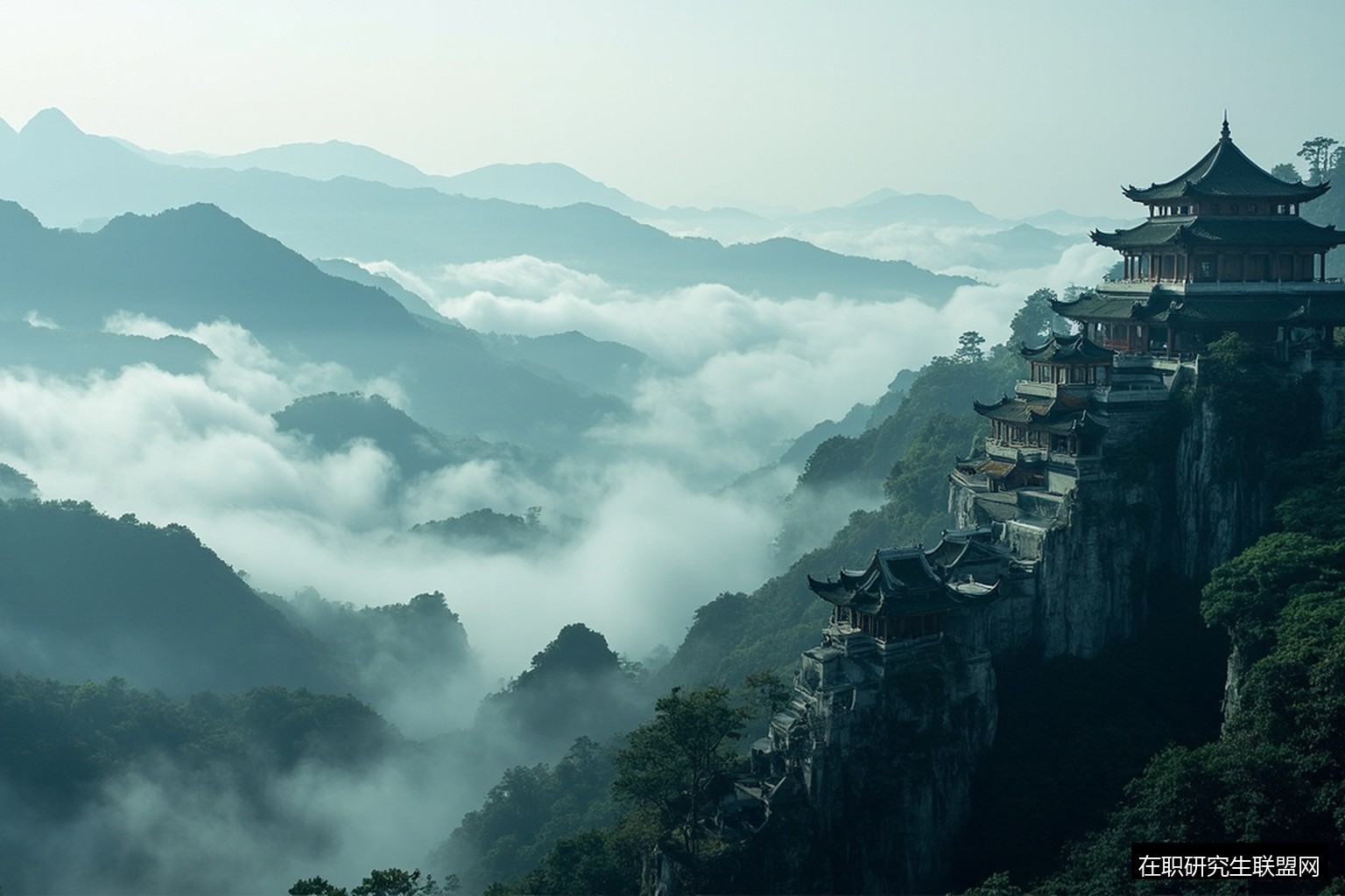 道观建筑群全景