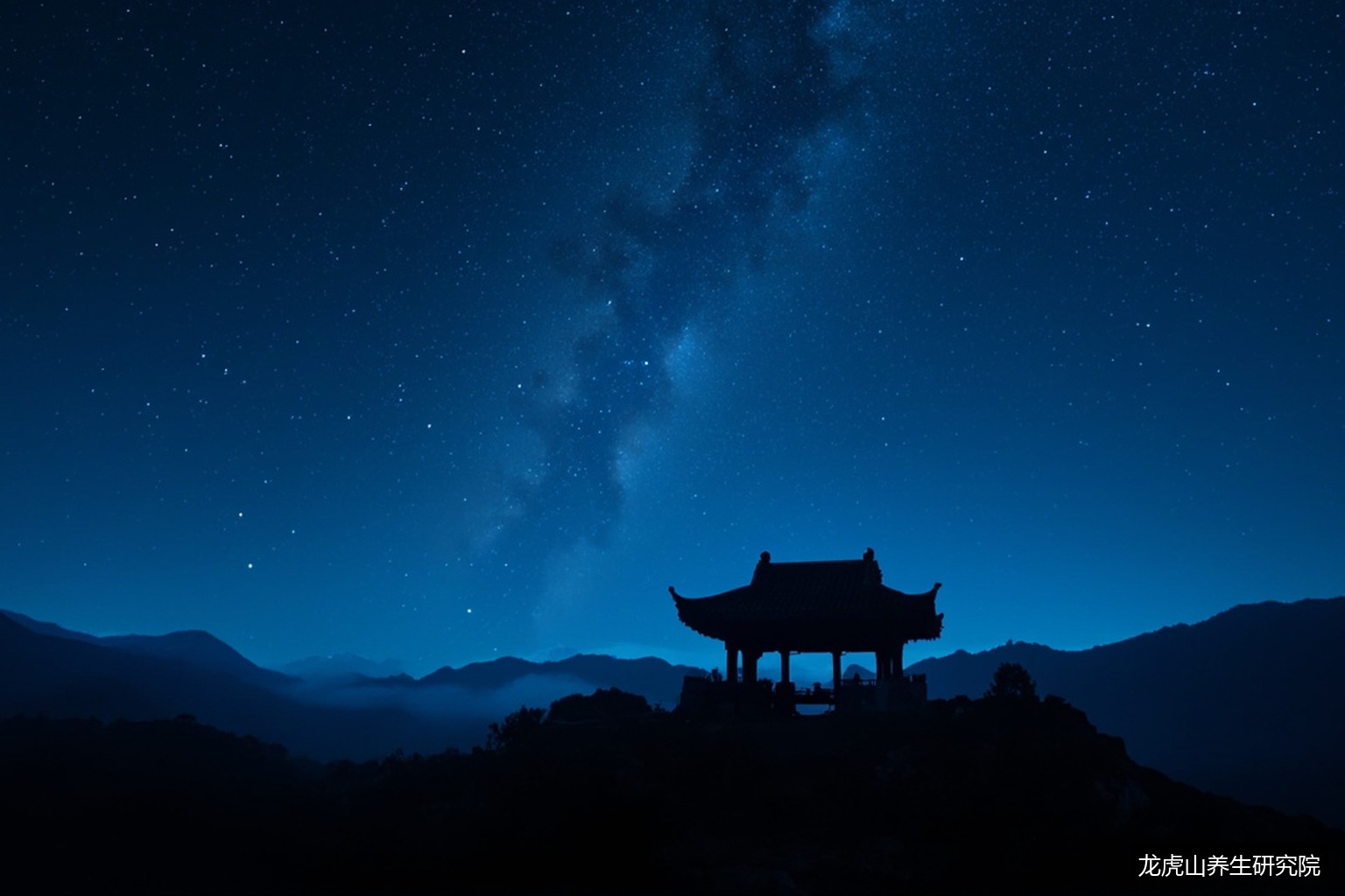 星空山间古亭