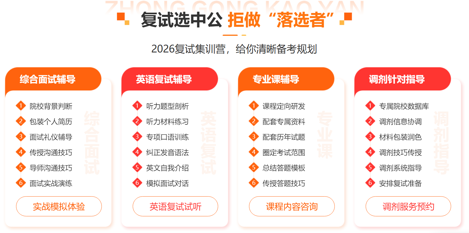 中公考研复试集训营