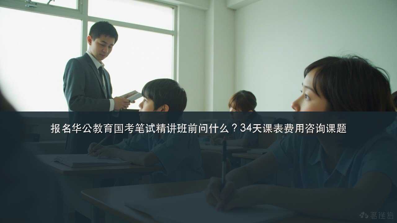 报名华公教育国考笔试精讲班前问什么?34天课表费用咨询课题