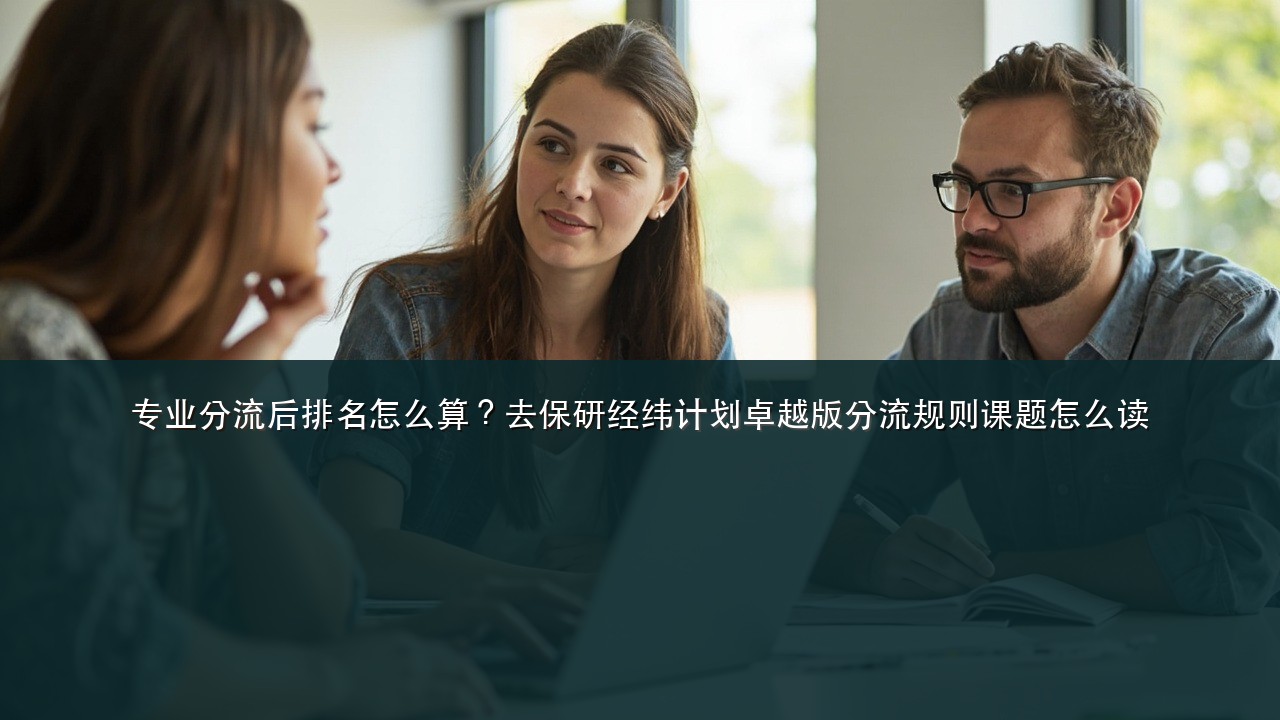 专业分流后排名怎么算？去保研经纬计划卓越版分流规则课题怎么读