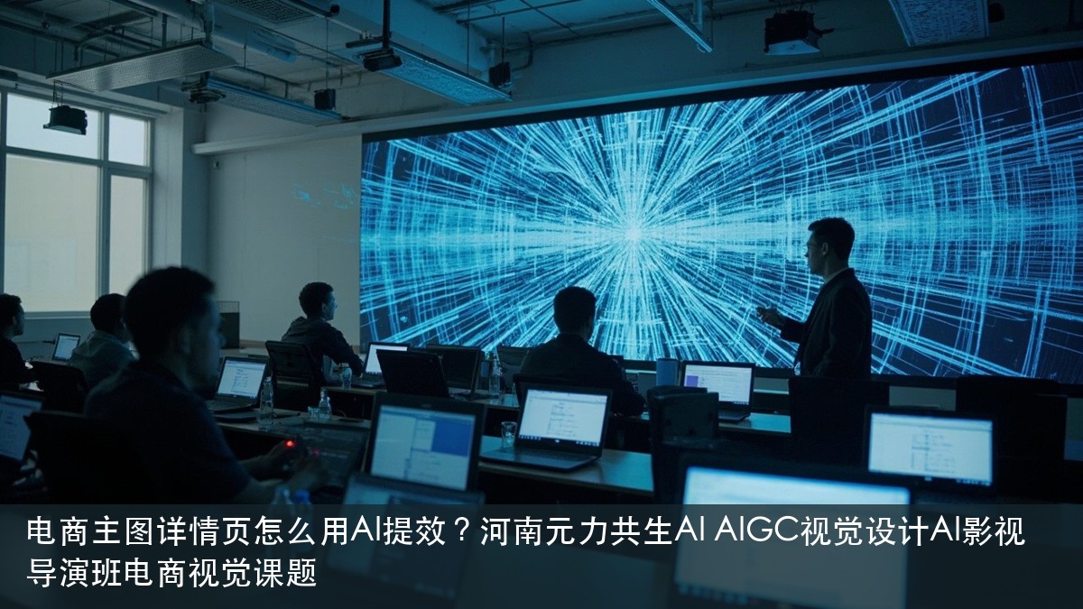 电商主图详情页怎么用AI提效?河南元力共生AI AIGC视觉设计AI影视导演班电商视觉课题