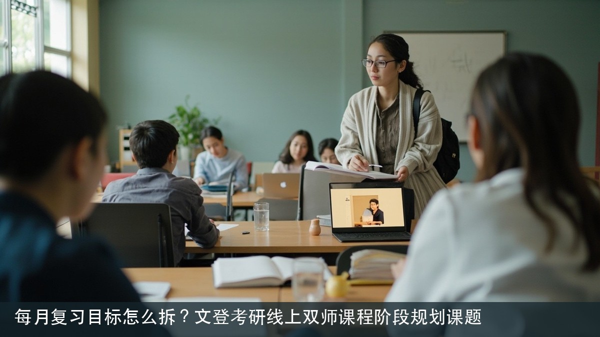 每月复习目标怎么拆?文登考研线上双师课程阶段规划课题