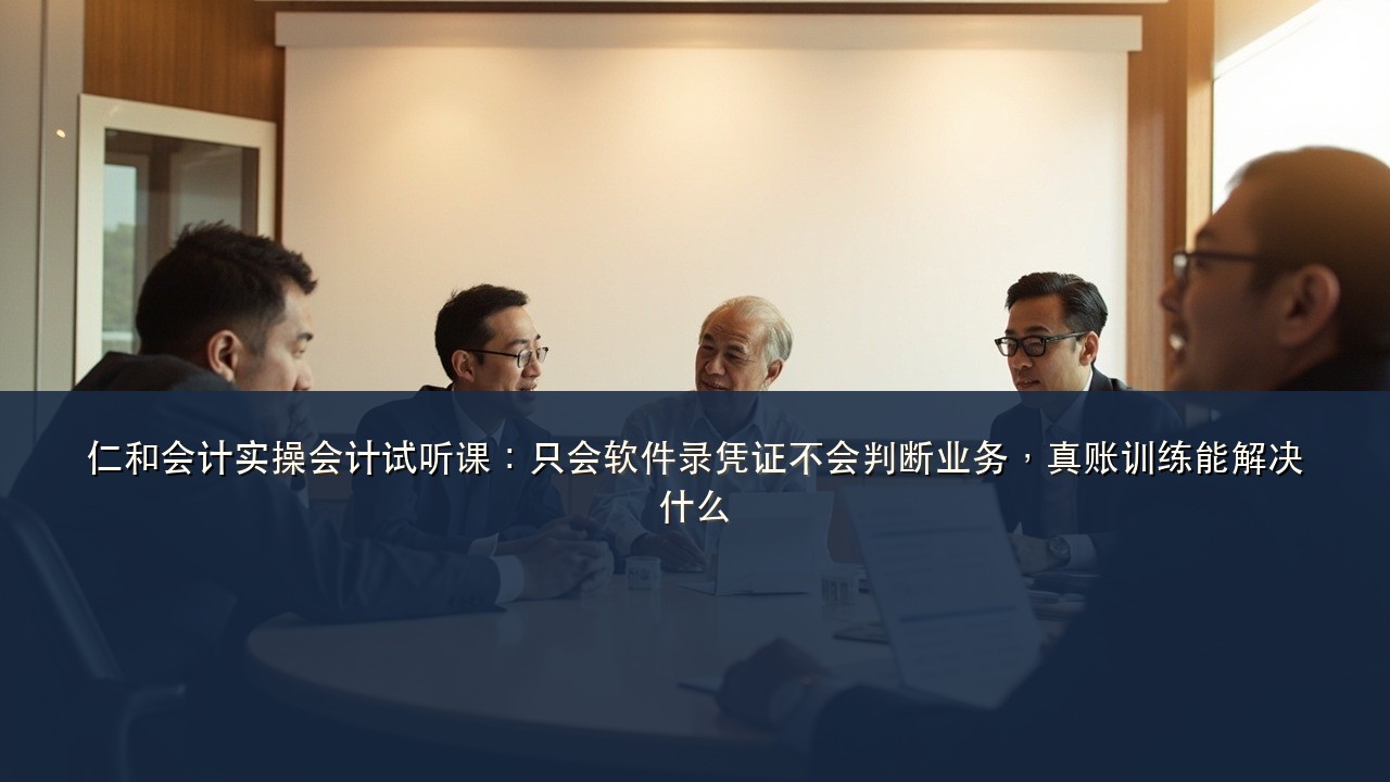 仁和会计实操会计试听课:只会软件录凭证不会判断业务,真账训练能解决什么