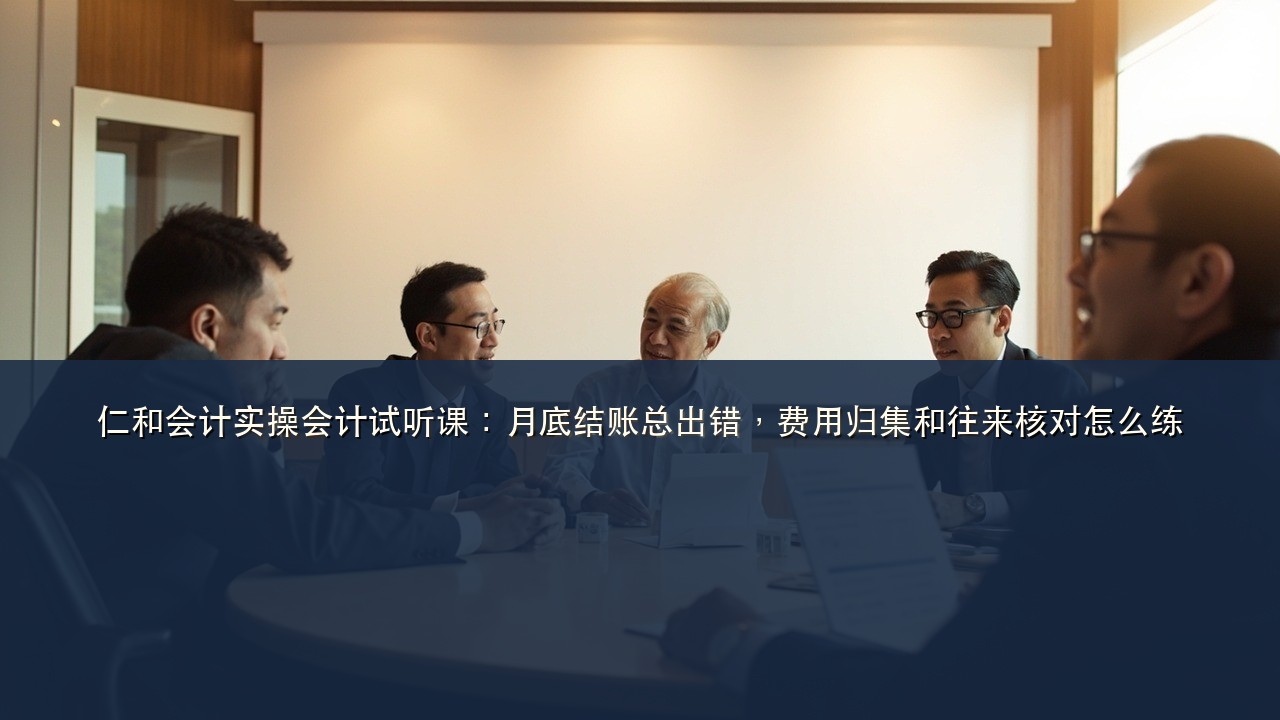 仁和会计实操会计试听课:月底结账总出错,费用归集和往来核对怎么练