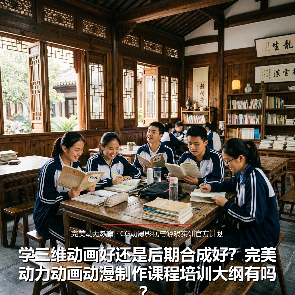 学三维动画好还是后期合成好？完美动力动画动漫制作课程培训大纲有吗？