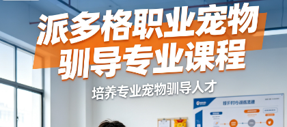 派多格职业宠物驯导专业课程来源课程海报