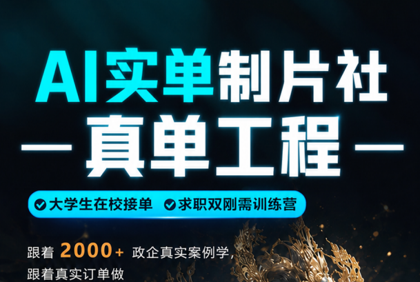 AI实单制片社真单工程来源课程海报