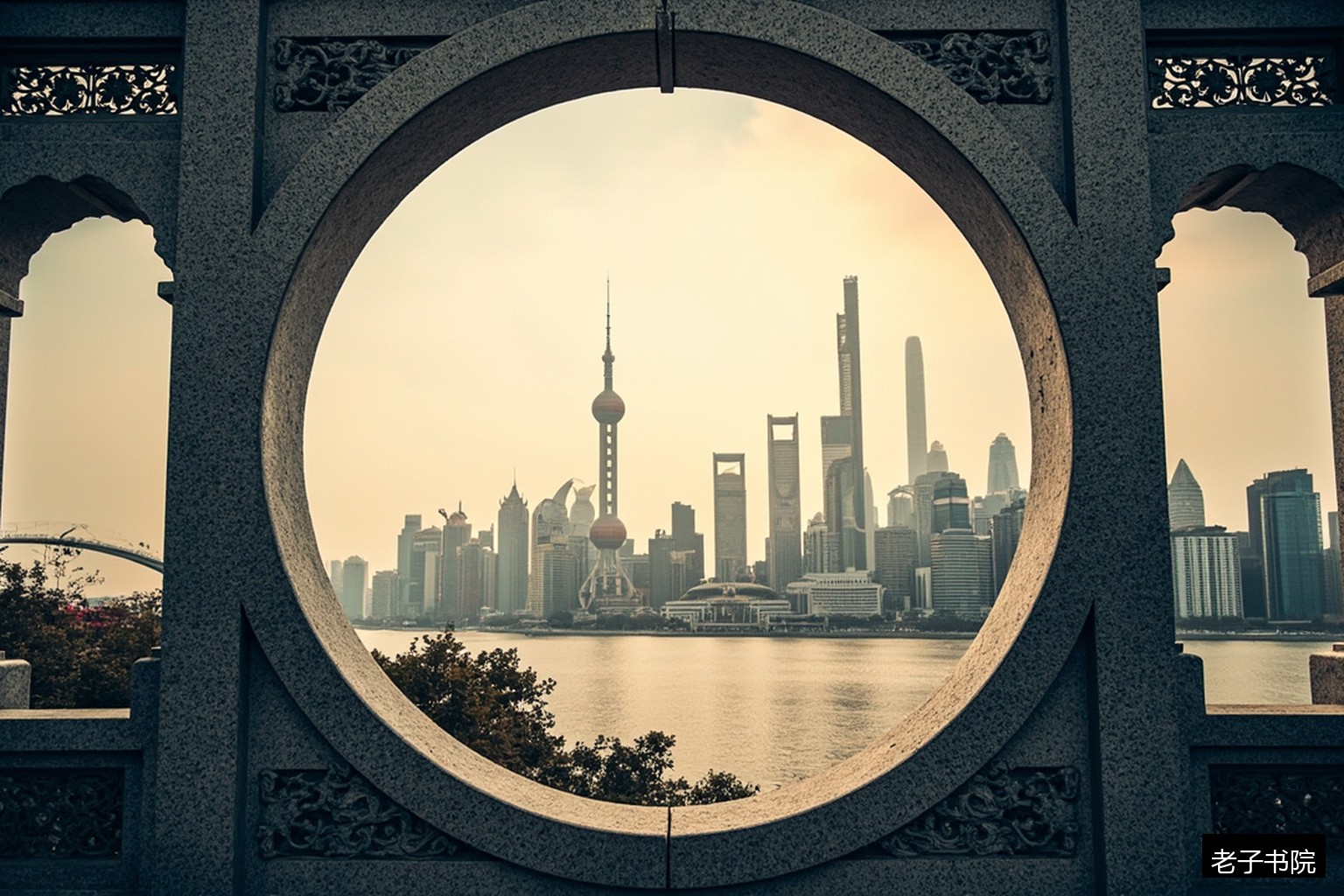 上海天际线古典月门 上海天际线古典月门