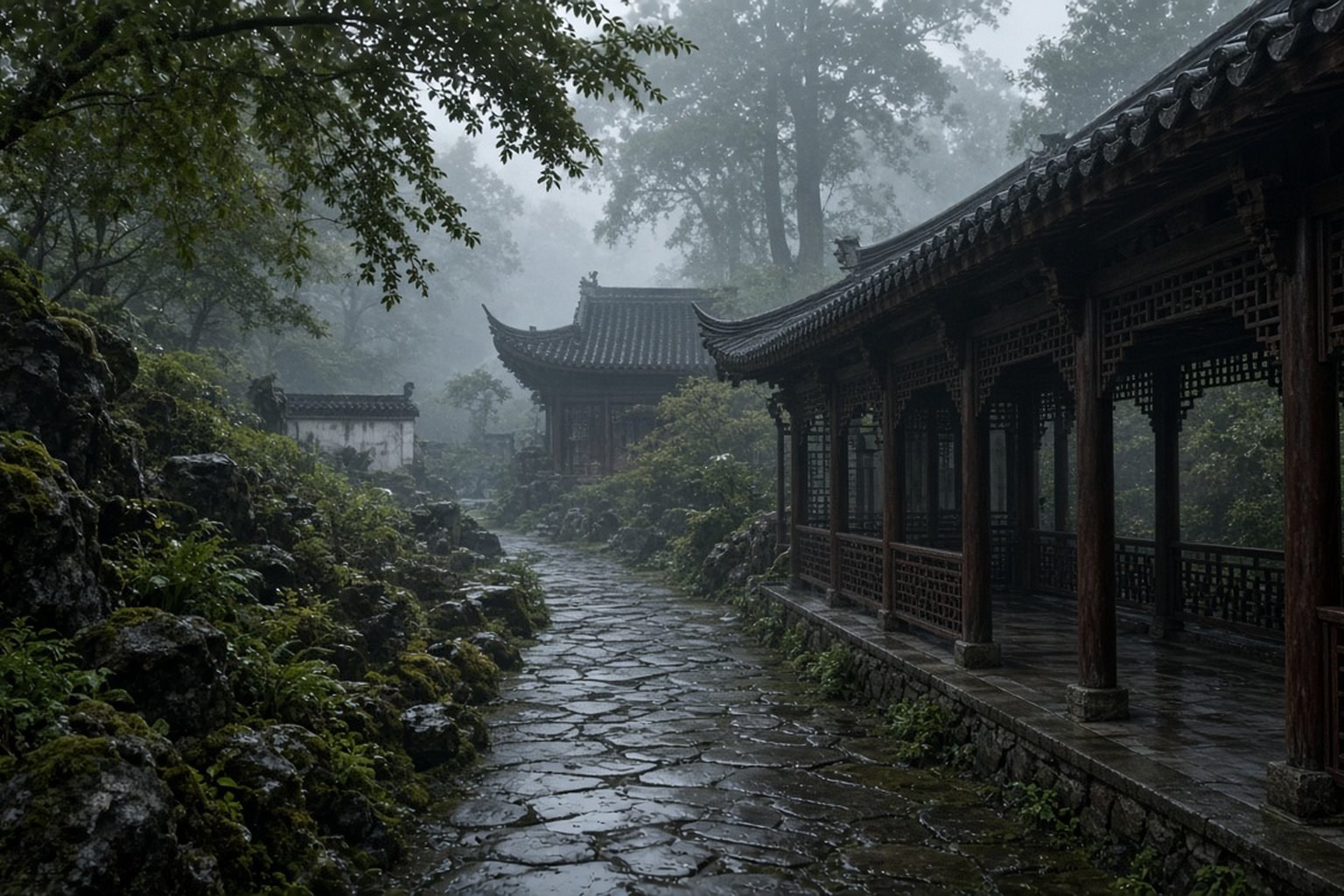 雾里的廊道,提醒飞星图表要回到可讲授的现场