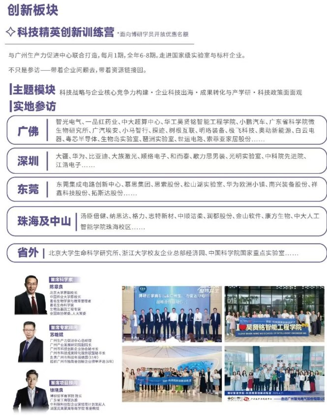 博研科技创新与现代管理CEO总裁研修班课程资料
