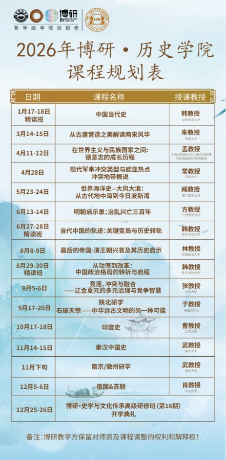 博研史学与文化传承高级研修班课程资料