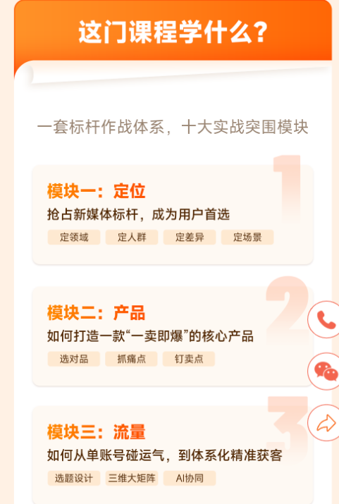 飞橙教育AI新媒体标杆战略课程课程资料
