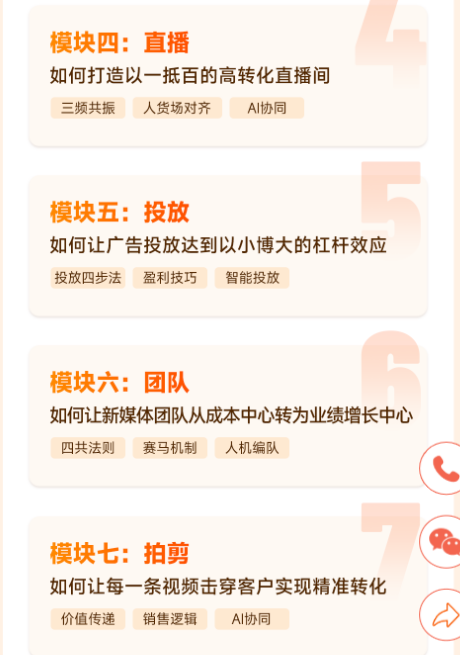 飞橙教育AI新媒体标杆战略课程课程资料