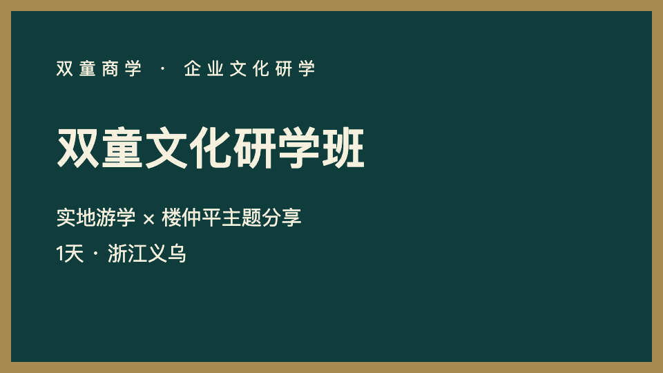 双童文化研学班来源课程海报